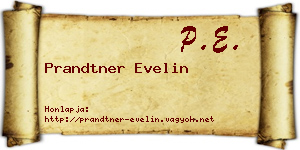 Prandtner Evelin névjegykártya